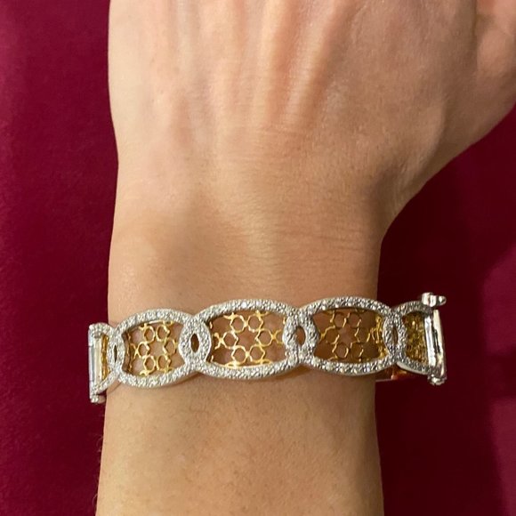 Charriol Diamond and Gold Mesh Bracelet - Picture 4 of 6